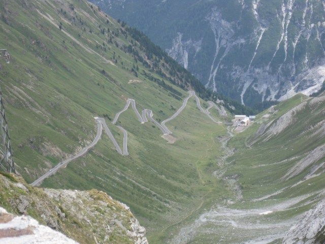 The Stelvio Pass going down