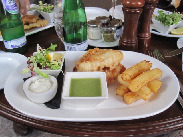 Fish and chips at Andy Murray's Cromlix House 