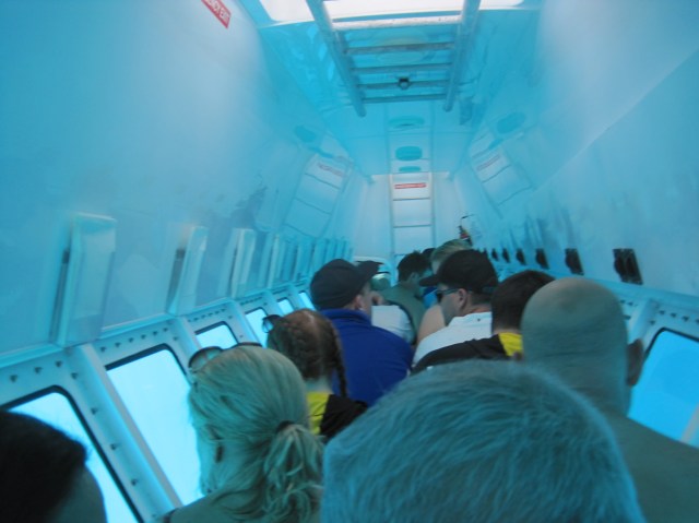 Inside the submersible at Agincourt Reef 