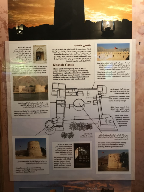 Khasab Castle information bord