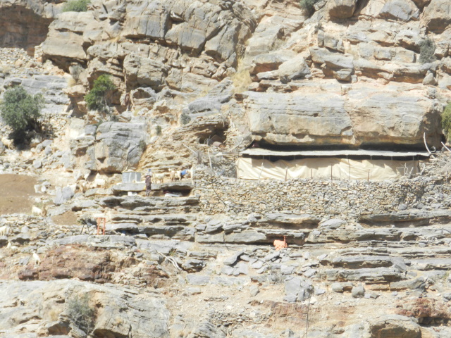 Goat pen on mountain side (via Zoom lens)