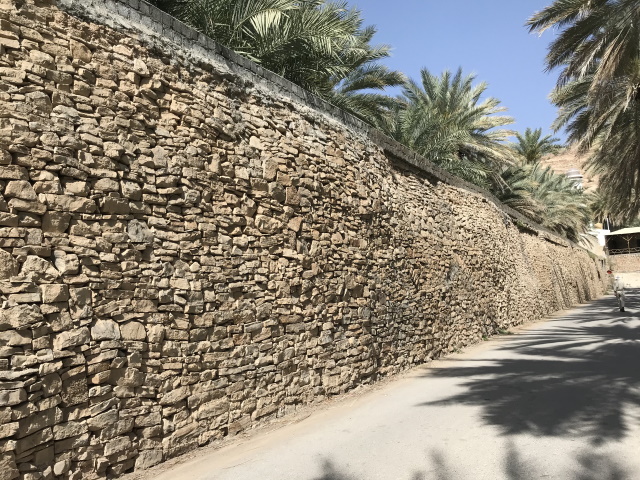 5m stone wall, Birkat al Mouz