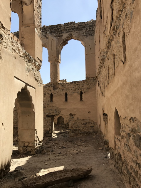 Ruins of large building