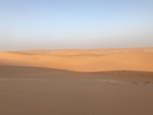 Nothing but desert and sand