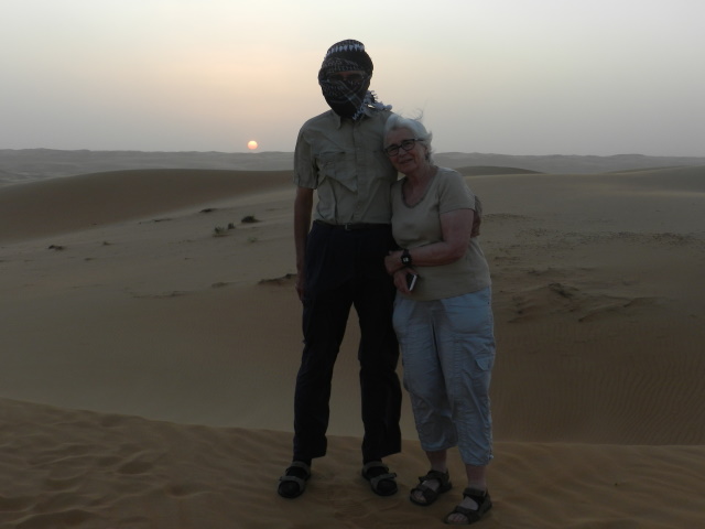 Sunset at the top of the dunes