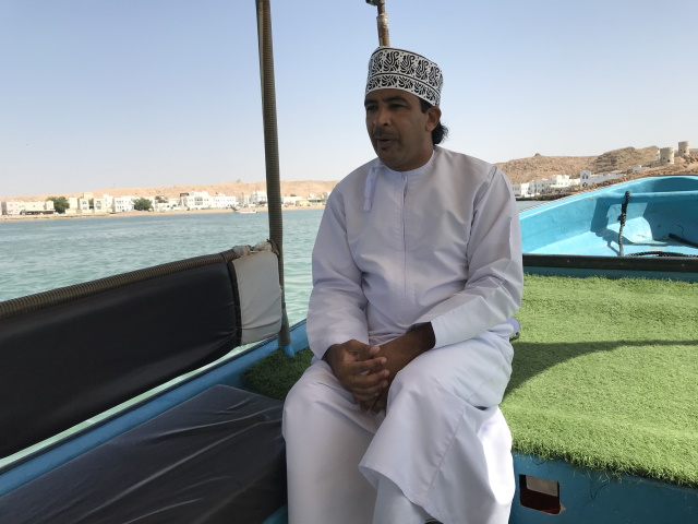 Saqer, on boat