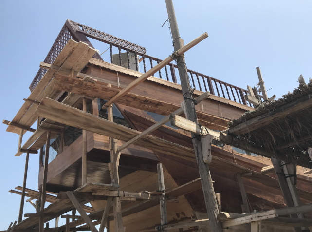 Dhow under construction, Sur